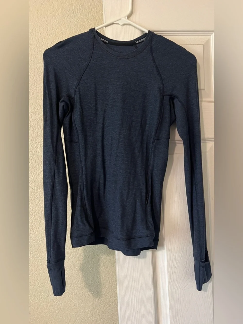 Lululemon Its Rulu Run Long Sleeve Shirt Heathered True Navy/Black